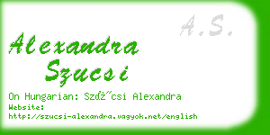 alexandra szucsi business card